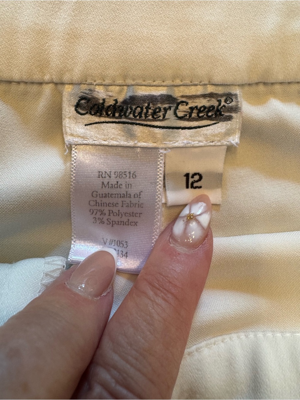 Coldwater Creek Cream Wide-Leg Trousers - Picture 4 of 7